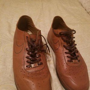 Nike Air Force ones Cognac color